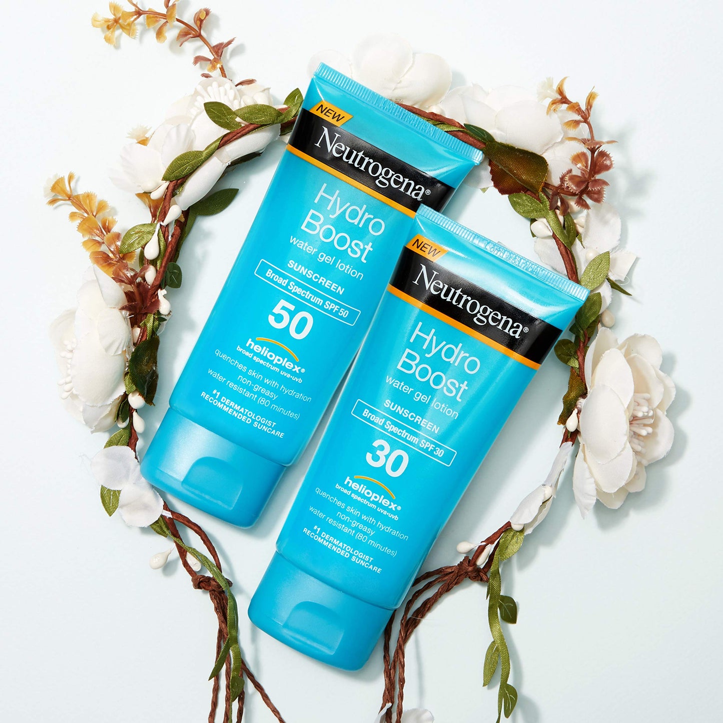 Neutrogena Hydro Boost Water Gel Moisturizing Sunscreen Lotion, Broad Spectrum Sunblock SPF 50, Water Resistant Travel Size Sunscreen For Sensitive
