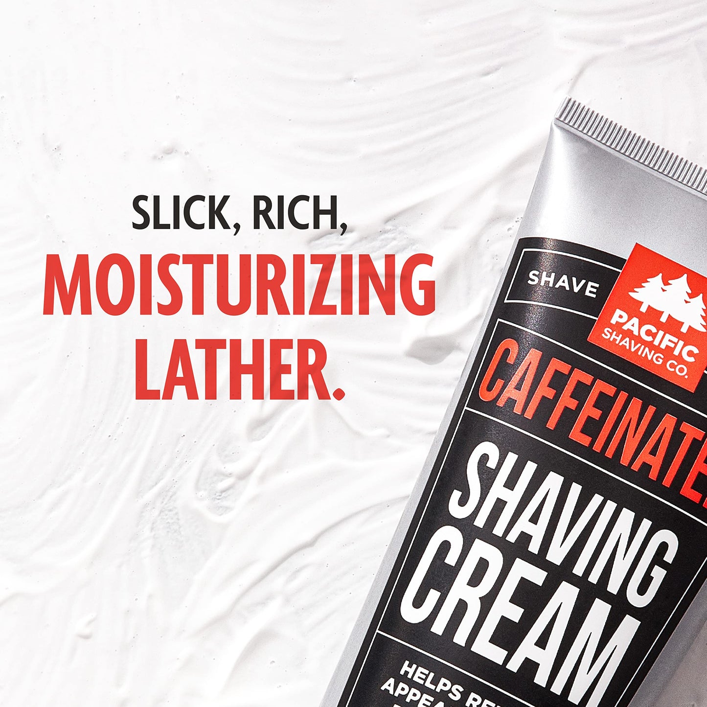 Pacific Shaving Company Caffeinated Shaving Cream - Caffeine, Shea Butter + Spearmint Antioxidant Shaving Cream - Clean Formula for a Hydrating…