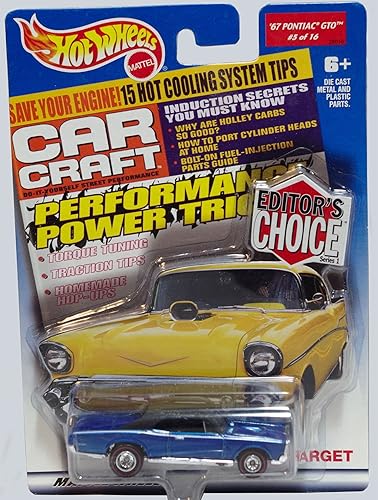 GTO Hot Wheels Editors Choice Blue '67 Pontiac GTO Exclusive Edition 1:64 Scale Collectible Die Cast Metal Toy Car Model