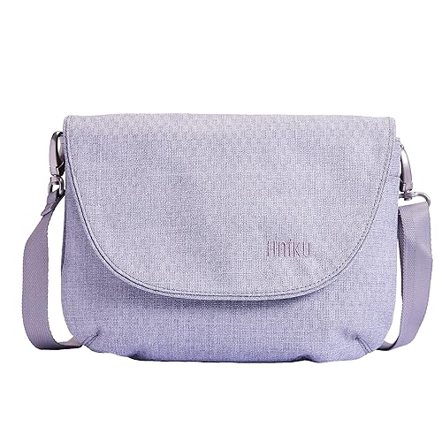 HAIKU Bliss Eco-Friendly RFID Blocking Travel Crossbody Saddle Bag, Stone Gray