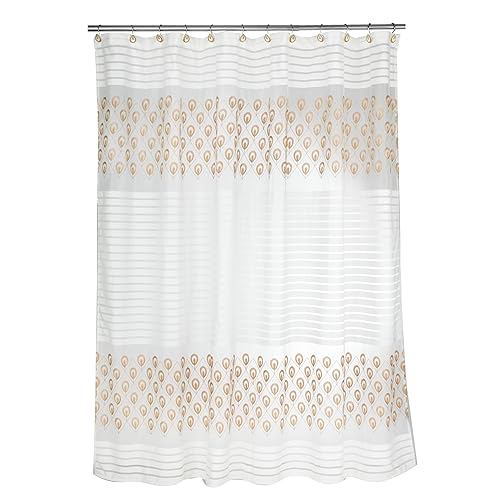 Popular Bath Shower Curtain, Seraphina Collection, 70" x 72", Ivory