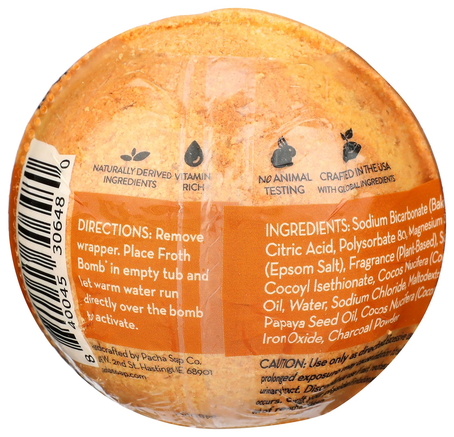 PACHA SOAP Coconut Papaya Froth Bomb, 5 OZ