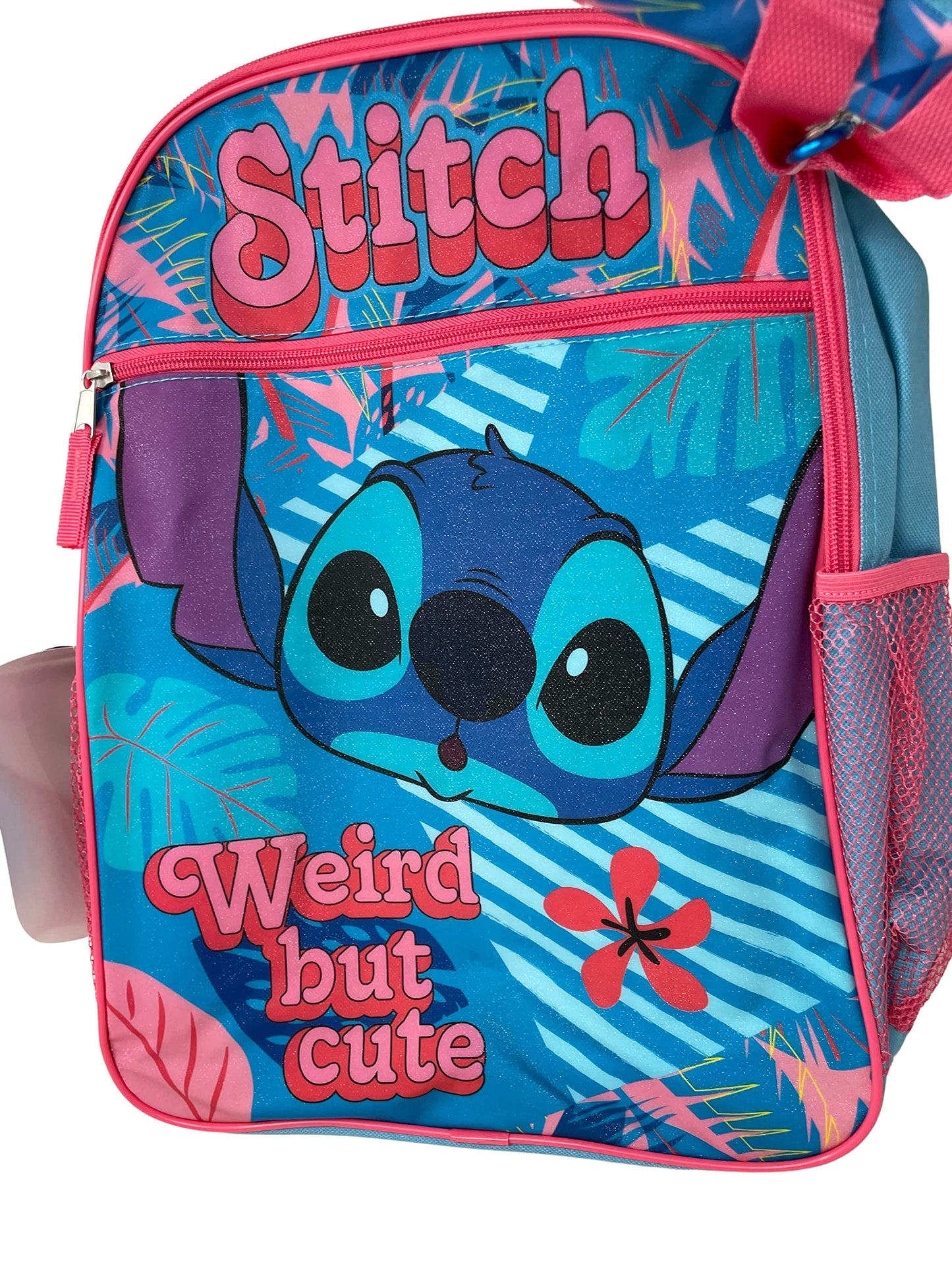 Disney Lilo & Stitch 5-Piece 16 Inches Backpack Set for school- Weird but cute