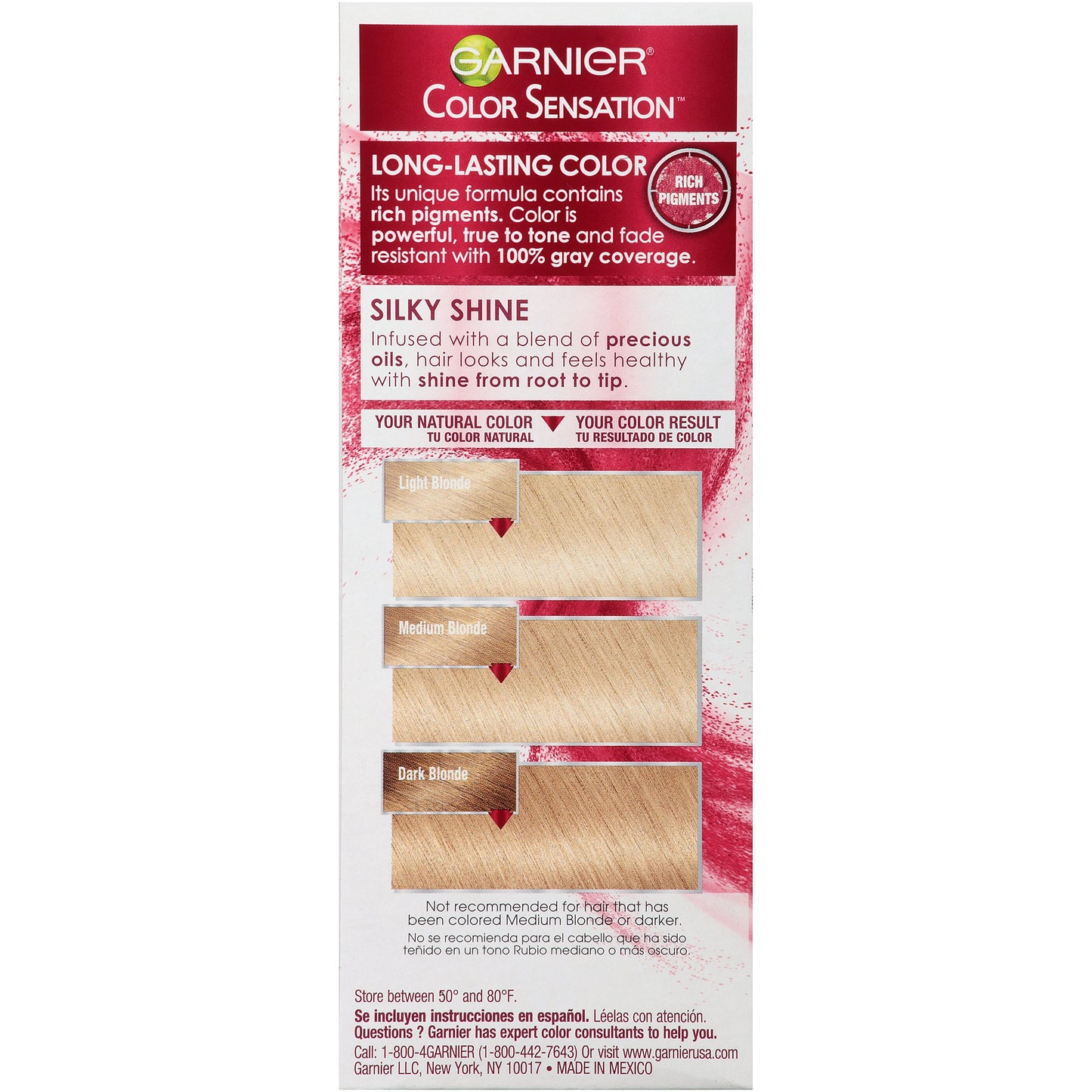 Garnier Hair Color Sensation Rich Long-Lasting Cream, 9.0 Light Natural Blo