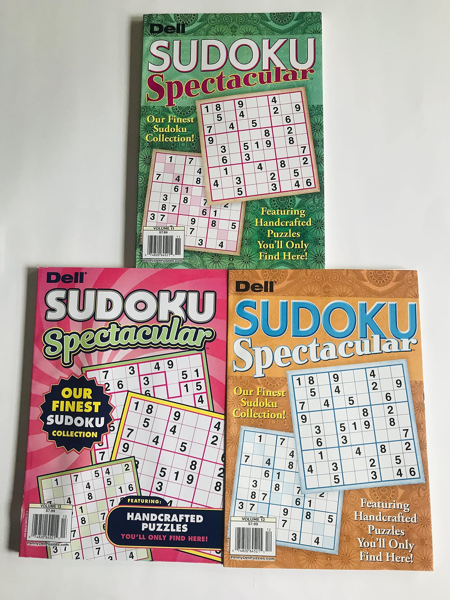 Volume 11, 12, and 13 of The Sudoku Spectacular Puzzles from Penny Press Collector's Series