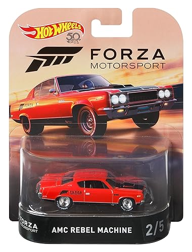 Hot Wheels 1970 AMC Rebel Machine Vehicle, 1:64 Scale