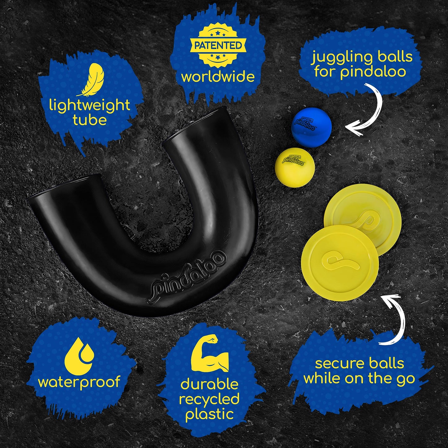 pindaloo Original Skill Game Toy with 2 Balls- Gifts for Kids and Adults Indoor & Outdoor Games, Ball Toys for Boys, Girls, & Teens - Gift Ideas, Fun…