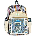 Himalayan Craft Handmade Unique Design Himalayan Hemp Cotton Backpack 17 IN Large Hippie, Festival, Hiking & Tablet Laptop Backpack Bag - Made In Mt. Everest Country Nepal
