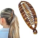 Camila Paris CP1040 French Large Banana Clip Hair Comb, Classic Banana Clips Hair for Thick Hair Ponytail Holder Interlocking Styling Clips for Women