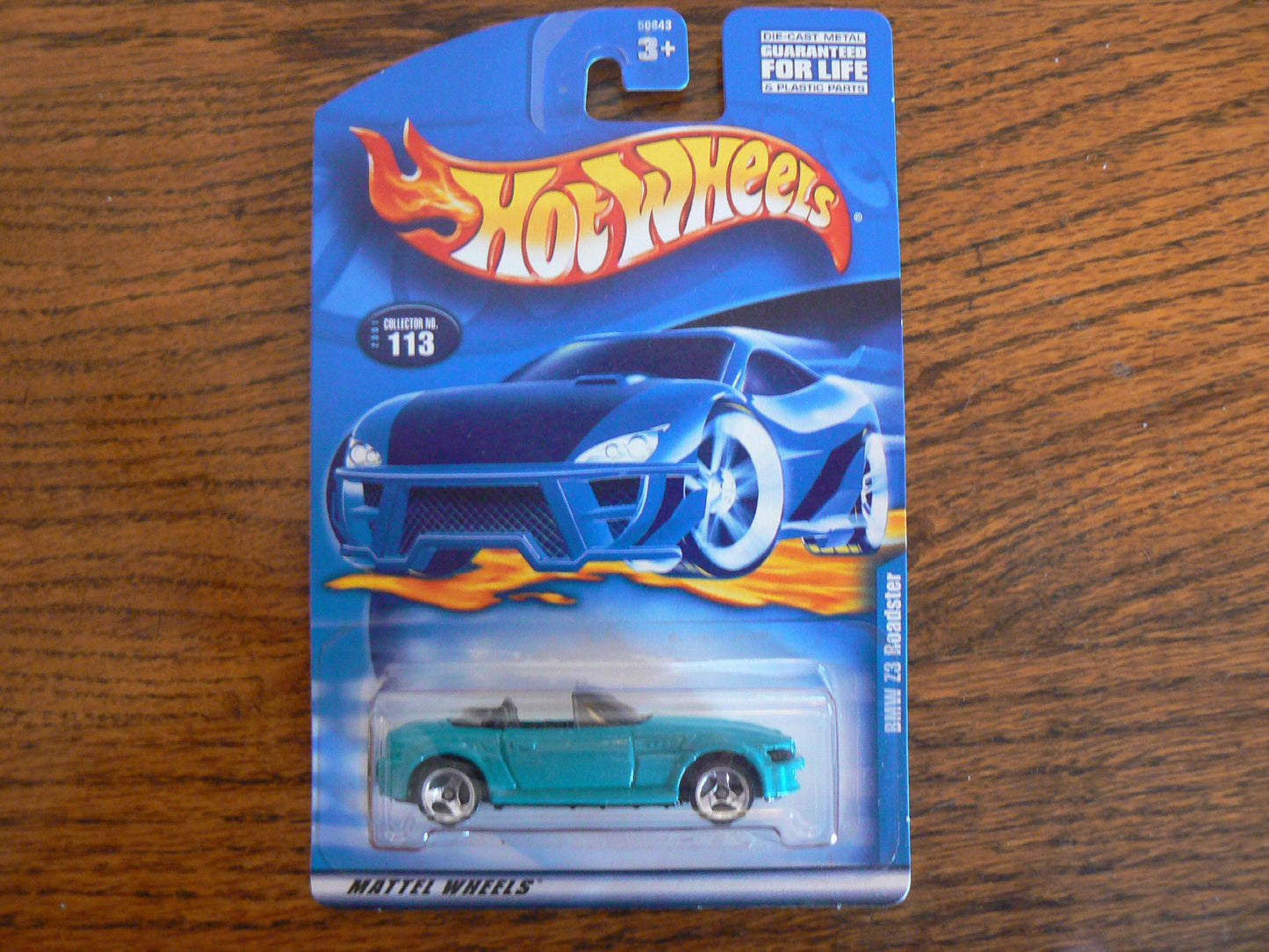 Hot Wheels 2001 #113 BMW Z3 Roadster Rounded Card