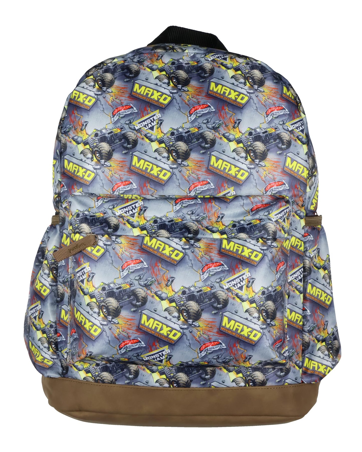 INTIMO Monster Jam Backpack Maximum Destruction Max-D Monster Truck Allover Design School Laptop Tech Sleeve Travel Daypack