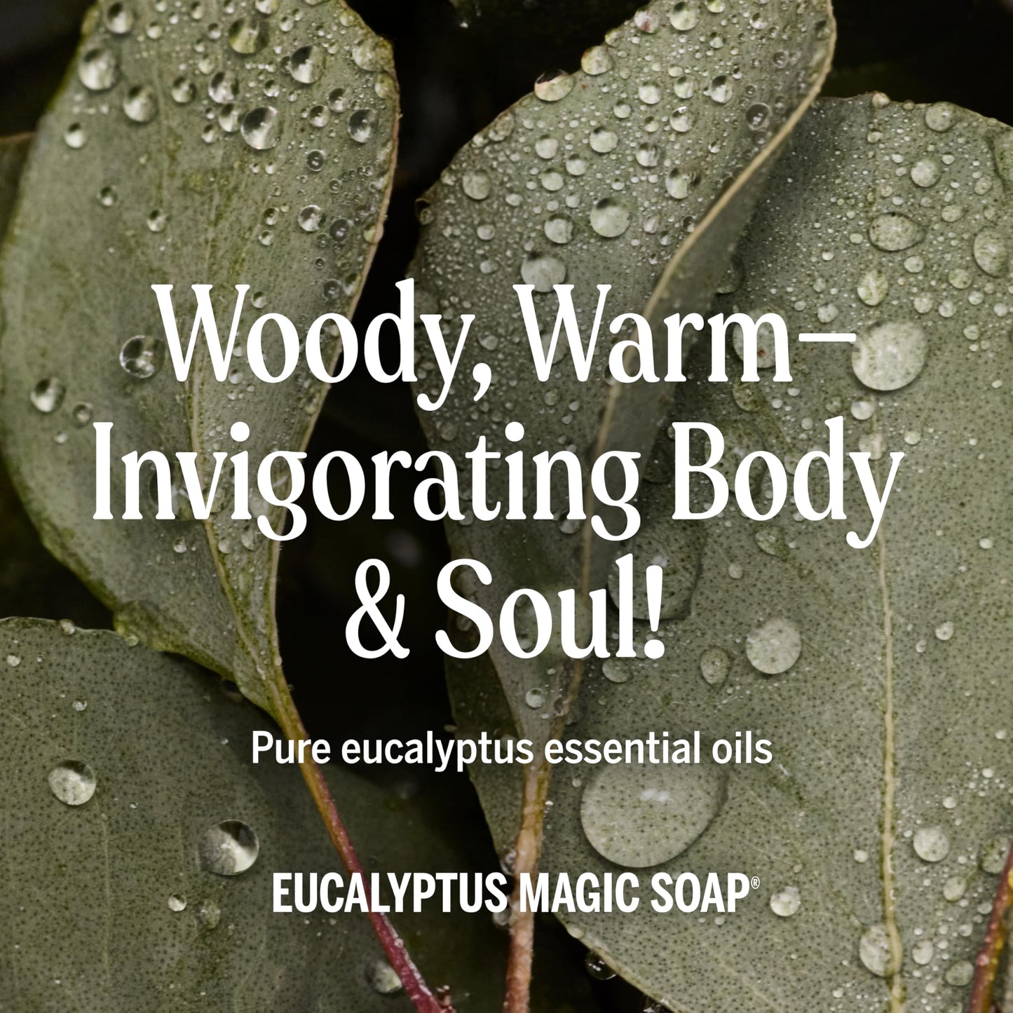 Dr. Bronner's Pure-Castile Magic Soap Liquid (Eucalyptus, 1 Gallon) - Made with Regenerative Organic Certified Oils, 18-in-1 Uses: Face, Body, Hair