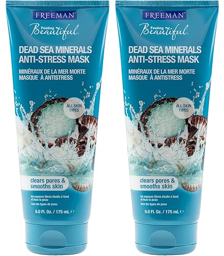 Freeman Feeling Beautiful Dead Sea Minerals Clay Mask, 6-Ounce, 2 Count