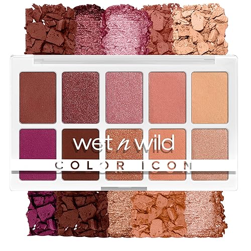 wet n wild Color Icon 10-Pan Eyeshadow Makeup Palette, Long Lasting, Shimmer, Metallic, Glittery, Matte, Rich Smooth Pigment, Cruelty Free - Pink