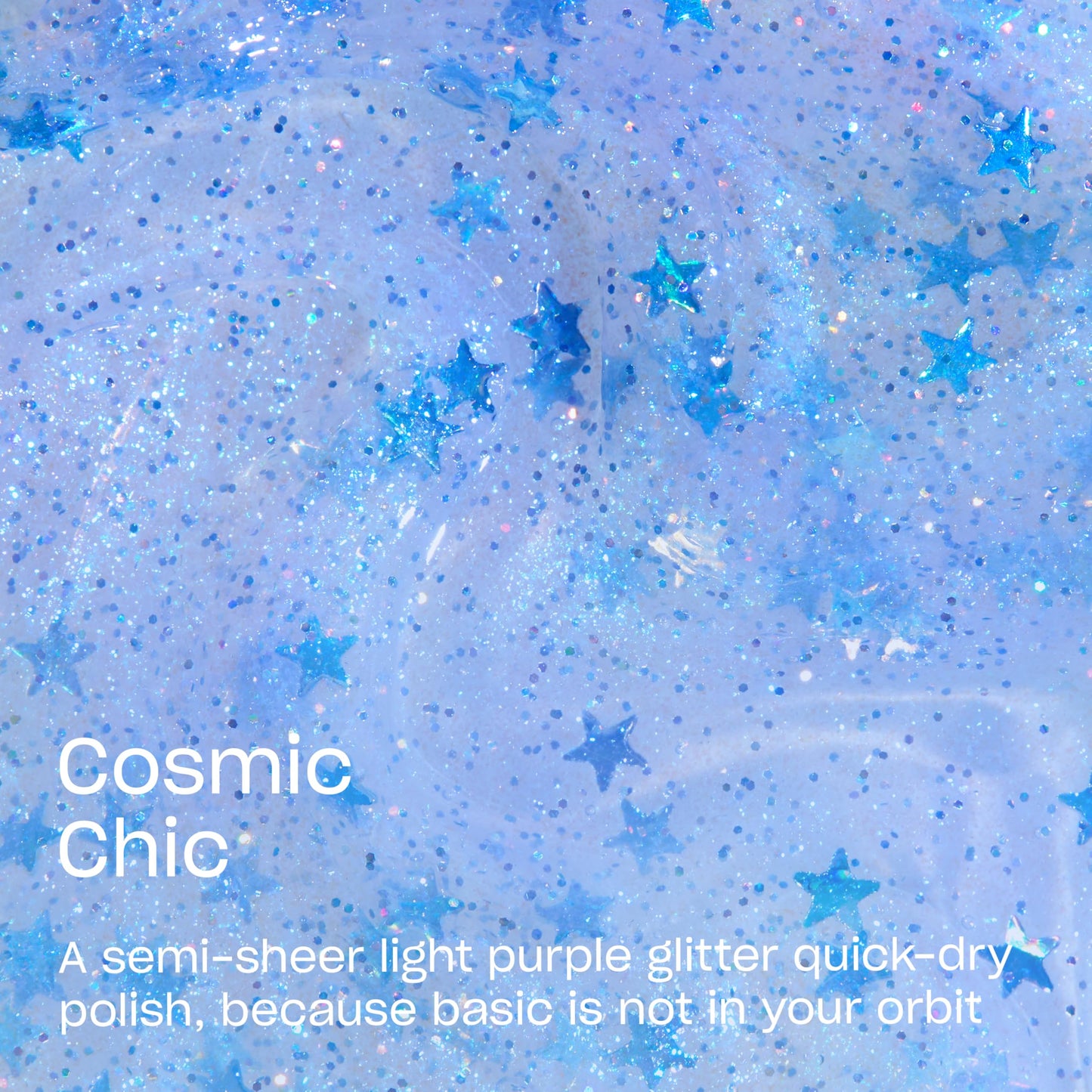 OPI RapiDry Cosmic Chic | Semi-Sheer Soft Cool Purple Blue Glitter Chip Resistant Nail Polish x Supergirl Collection Beauty and Personal Care OPI