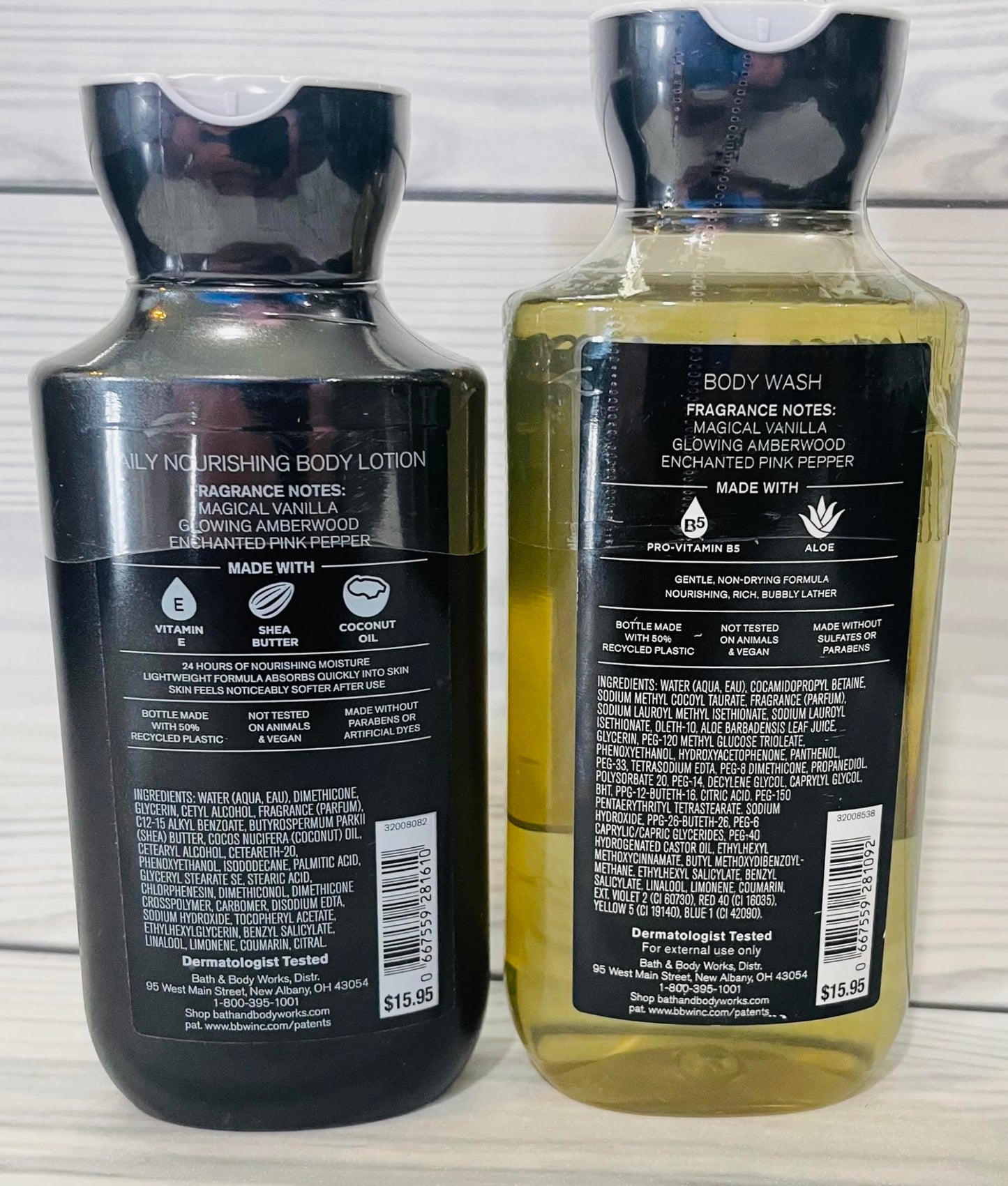 Bath & Body Works Wicked Vanilla Woods Body Lotion and Body Gel Wash 2 Piece Set Beauty & Personal Care Bath & Body Works