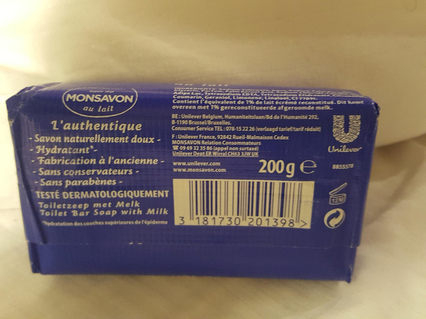 Monsavon Au Lait Soap 200g (4 Bars Soaps of 200g)