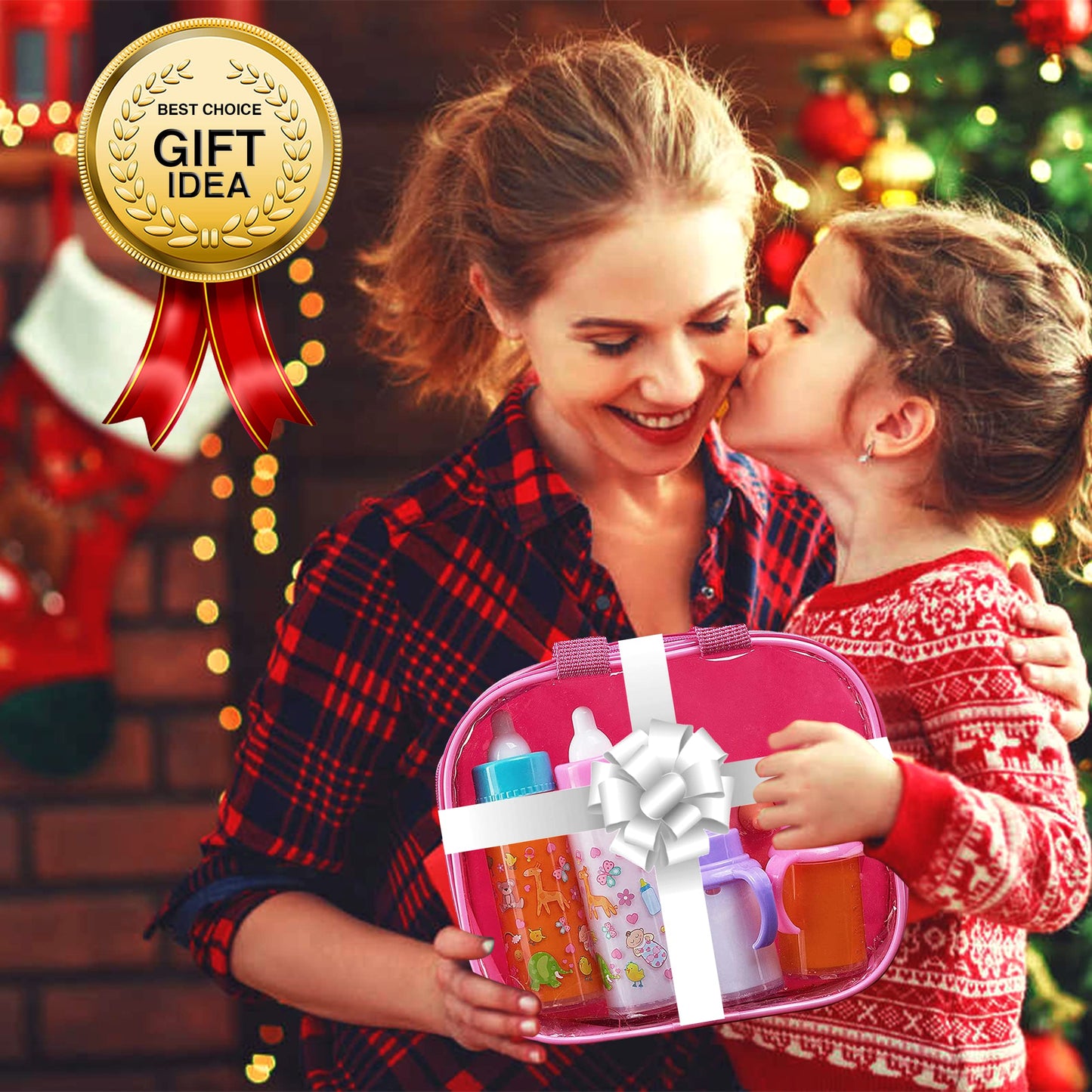 fash n kolor® My Sweet Baby Disappearing Doll Feeding Set – 6-Piece Baby Doll Care Kit with Bottles & Pacifiers