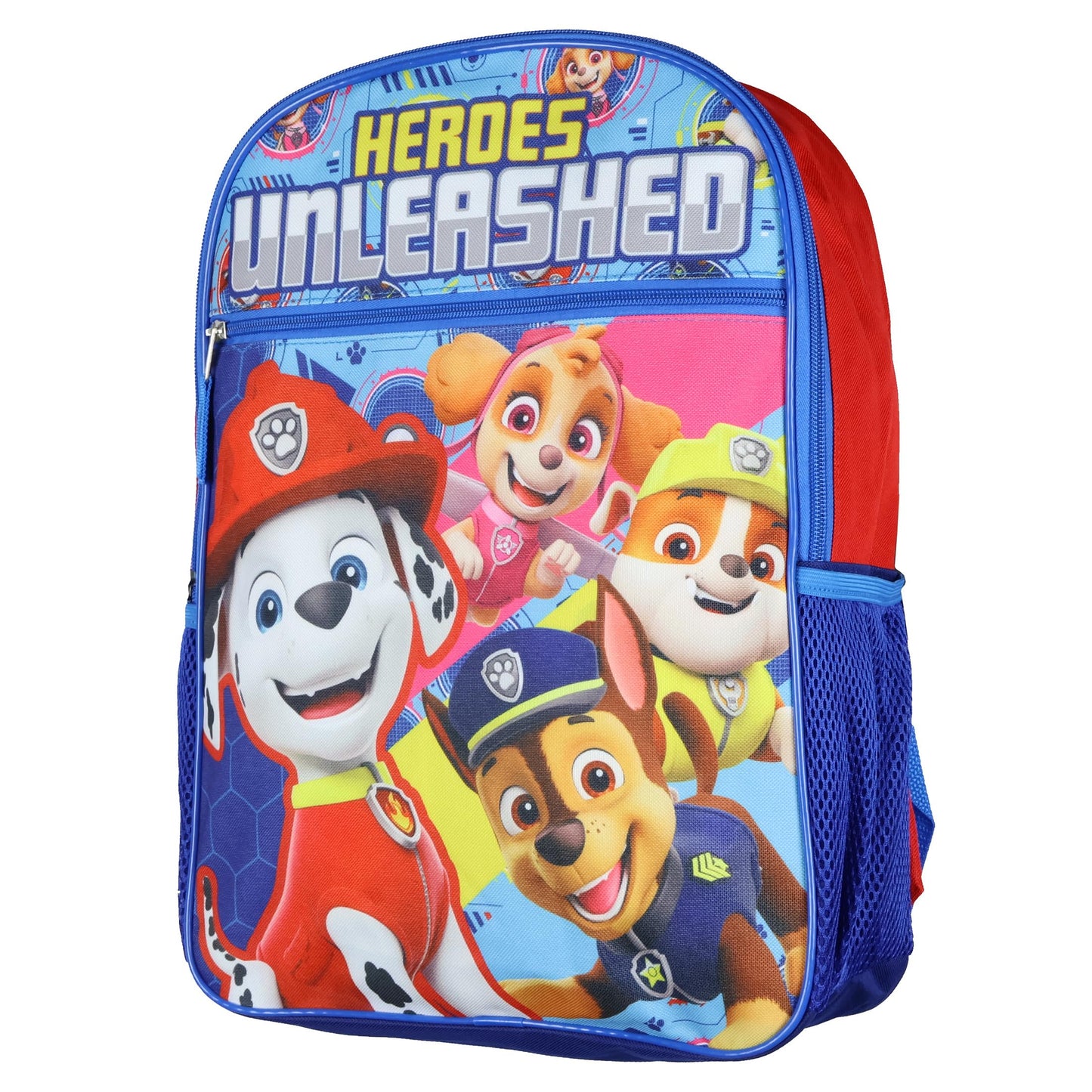 Paw Patrol Backpack | Heroes Unleashed Marshall Chase Rubble Skye Kids 16" School Bag | for Boys and Girls Travel, Study, Book Bag