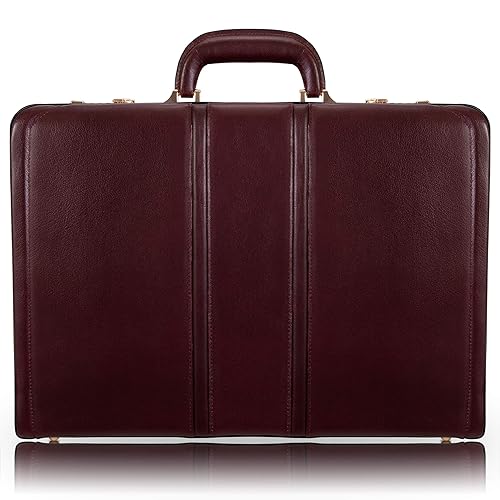 McKlein Coughlin, Leather 4.5" Expandable Laptop/Computer & Tablet Business Briefcase Attaché Bag, Men Women Laptop Briefcase, Laptop Compartment bag