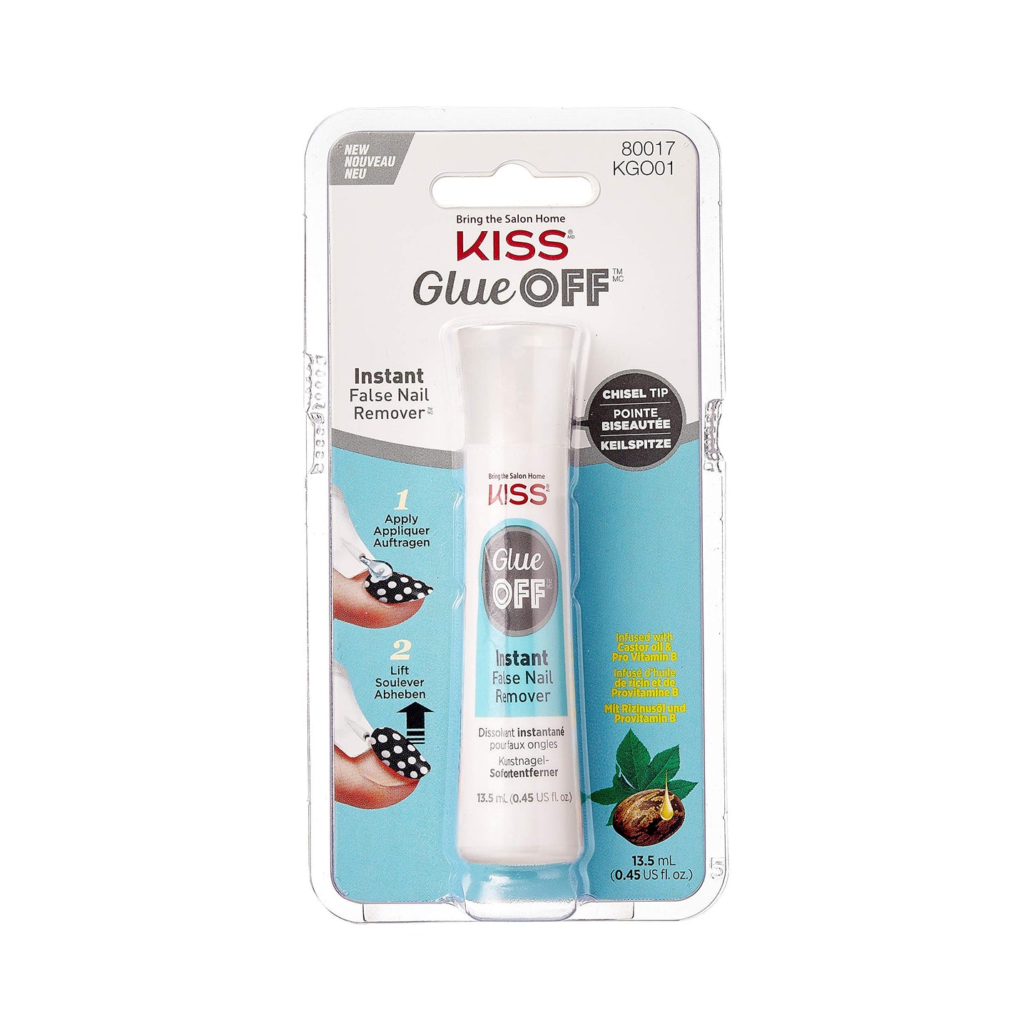 Kiss Glue Off False Nail Remover 13.5mL (0.45 US fl.oz.) KGO01 Beauty & Personal Care KISS