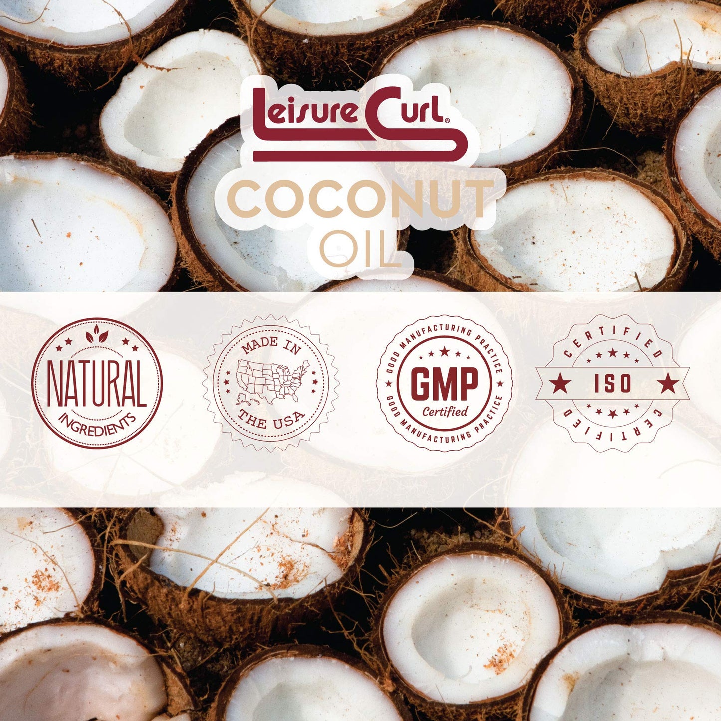 Coconut Oil Defining Curl Jelly, 16 oz for Moisturizes, Defines Curls, Eliminates Frizz, Provides Flexible Hold