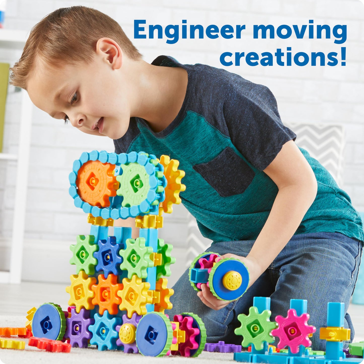Learning Resources Gears! Gears! Gears! Mega Builds – STEM Building Toys for Kids, Fine Motor Skills, Science & Construction Playset