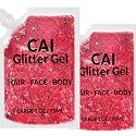 Face, Body & Hair Glitter Gel - Halloween Glitter for Kids and Women - 3 Oz Cosmetic-Grade Gel w/Moon & Stars for Festivals & Halloween Party, Easy