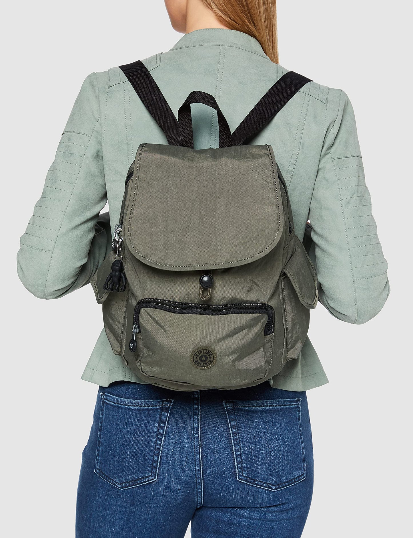 Kipling City Pack S Women's Backpack Handbag, Green moss, One Size