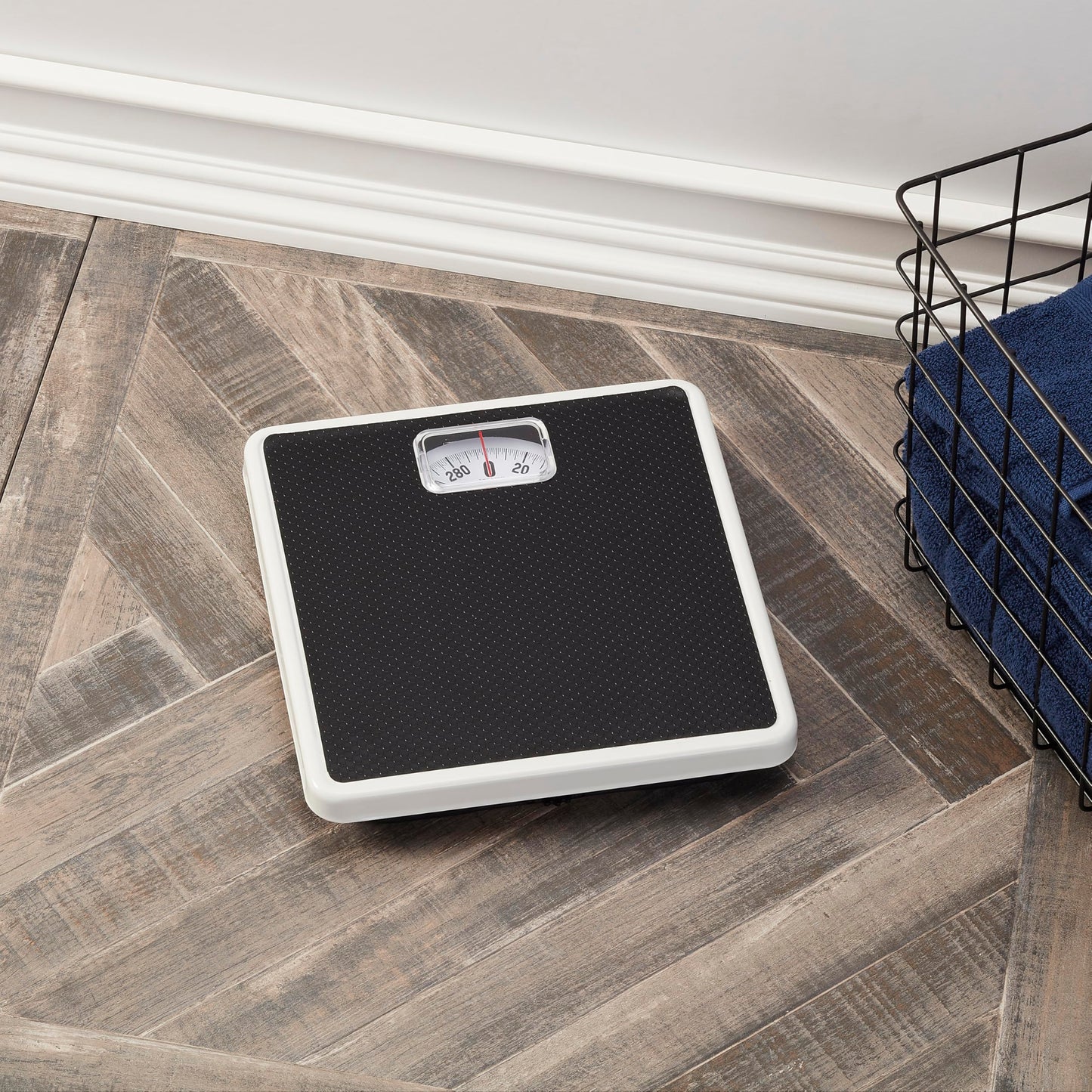 Taylor Analog Bath Scale, Classic Dial Body Weight Monitor, Mechanical Non-Digital Weighing Device with 300 lb Capacity, Battery-Powered Design…