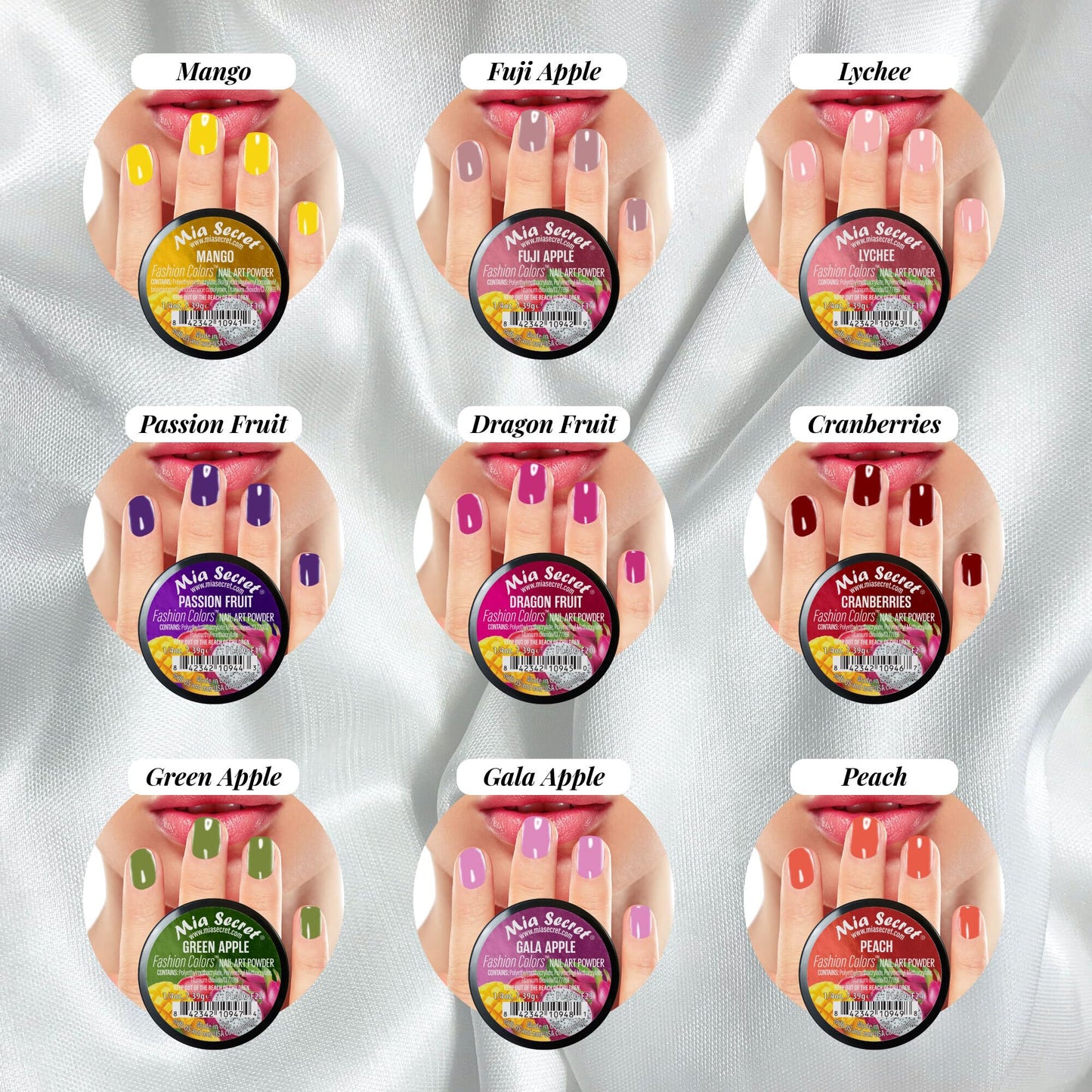 Mia Secret Fashion Color Nail Art Powder 12 Colors Mix Beauty & Personal Care Mia Secret