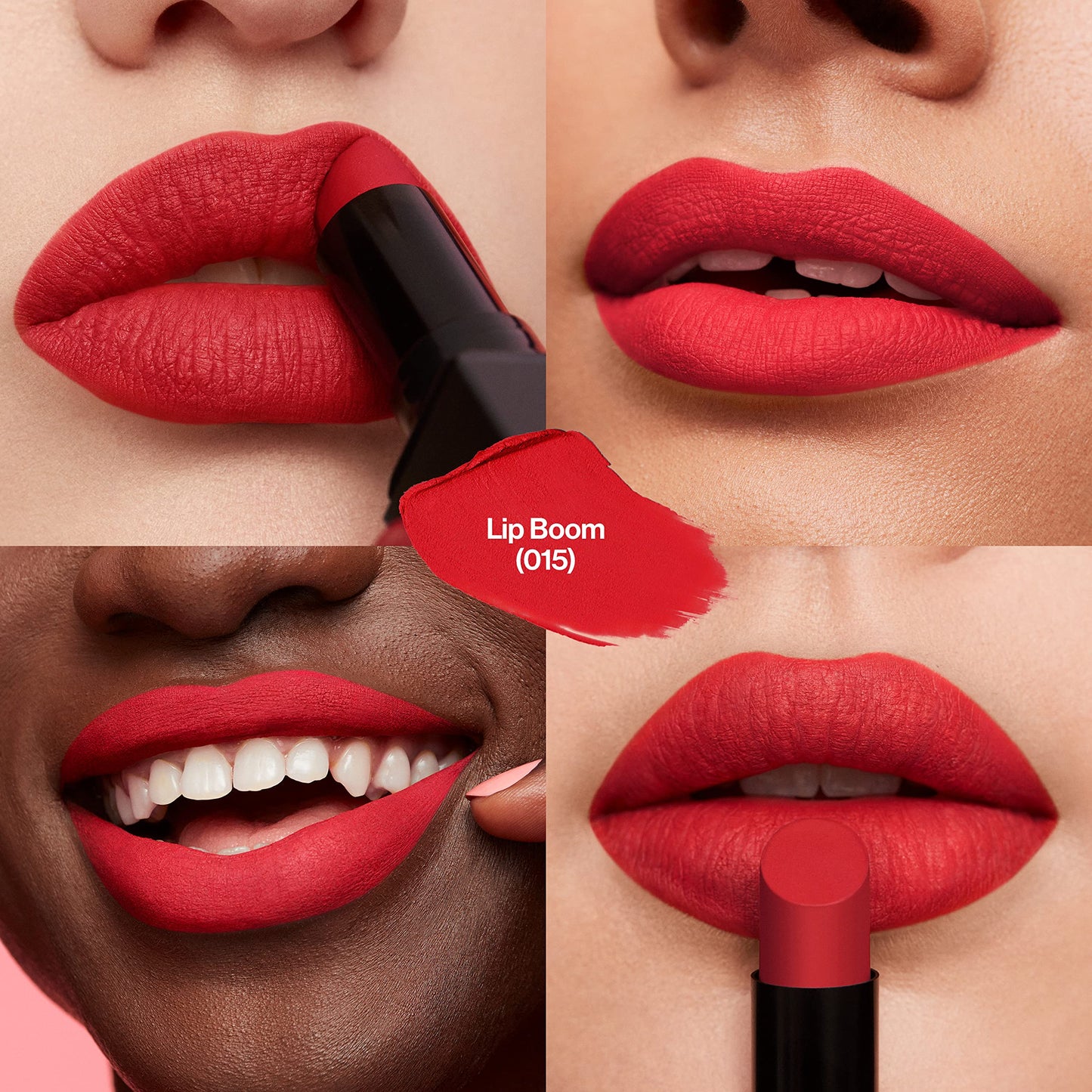 Revlon Lipstick, ColorStay Suede Ink, Built-in Primer, Infused with Vitamin E, Waterproof, Smudge-proof, Matte Color, 015 Lip Boom, 0.09 oz