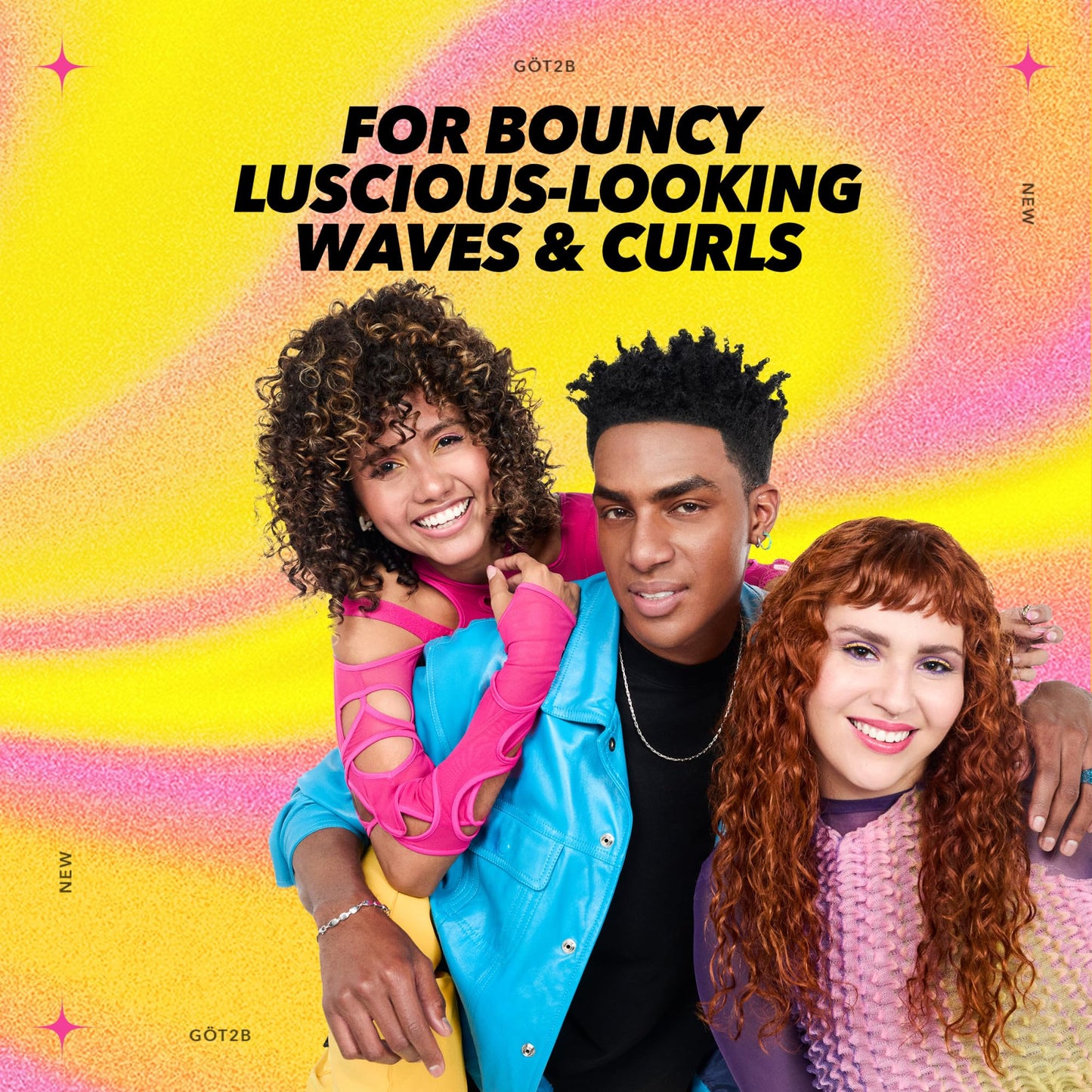 Got2B Curled Flexible Curl Foam, 6.7 Fl Oz, Hair Mousse for Frizz Control and Heat Protection, Lightweight Hold, No-Crunch Definition for Wavy & Curly