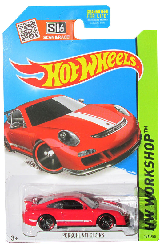 Hot Wheels Porsche 911 GT3 RS 196/250, Red, 1:64 Scale, 6 Inch Car, Children (Unisex), Male