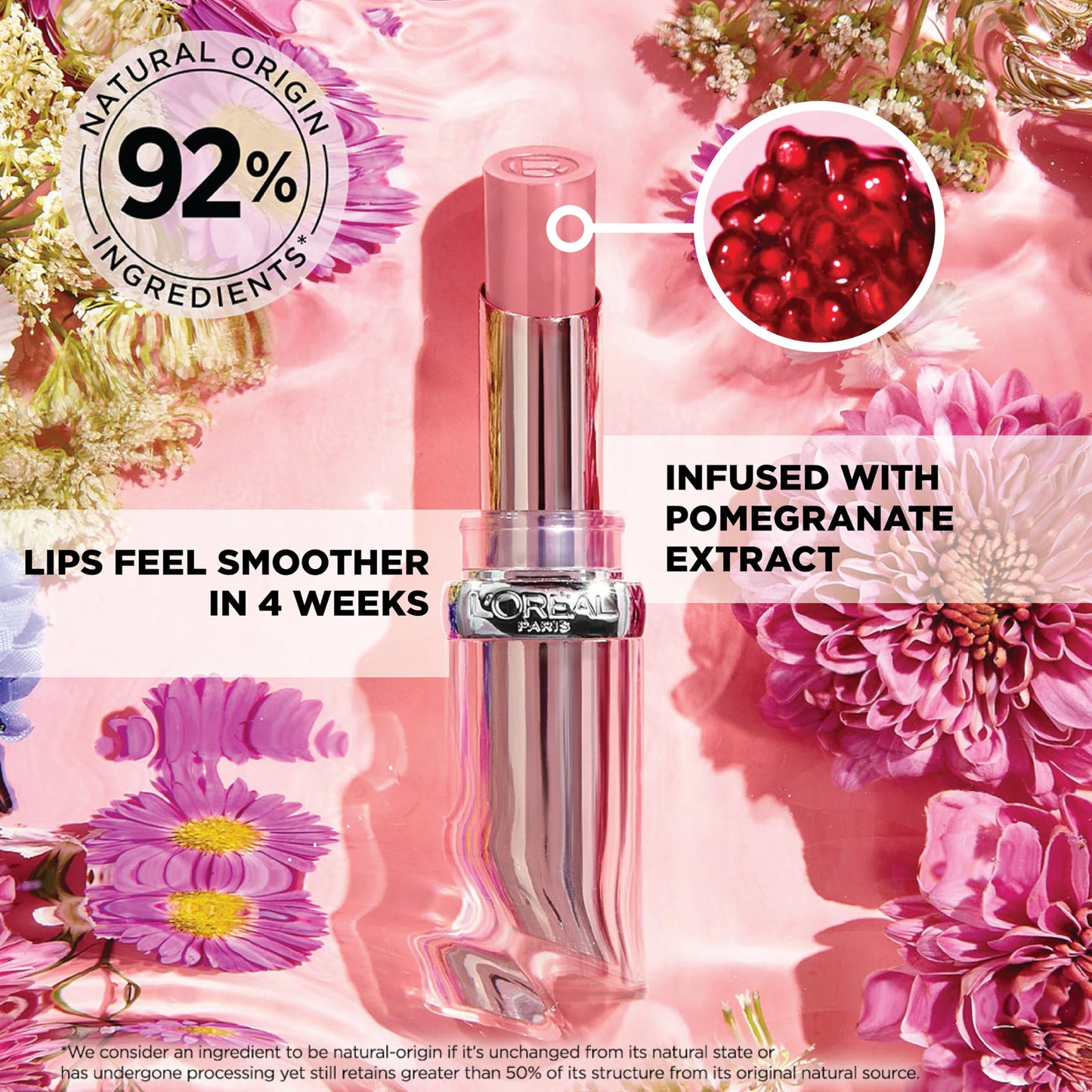 L'Oreal Paris Glow Paradise Hydrating Balm-in-Lipstick with Pomegranate Extract, Luminous Coral, 0.1 Oz