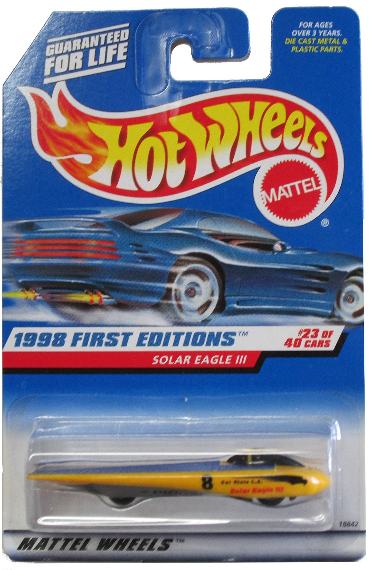 Hot Wheels 1998 First Editions: Solar Eagle III (#23 of 40) 1:64 Scale Collector Car #650