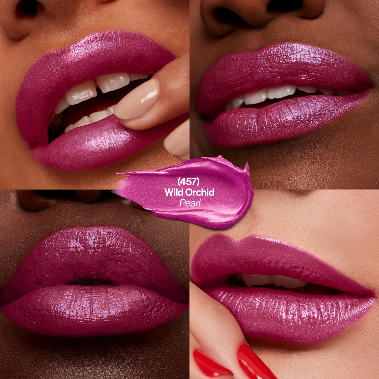 Revlon Super Lustrous Lipstick, Creamy Formula For Soft, Fuller-Looking Lips, Moisturized Feel, 457 Wild Orchid, 0.15 oz
