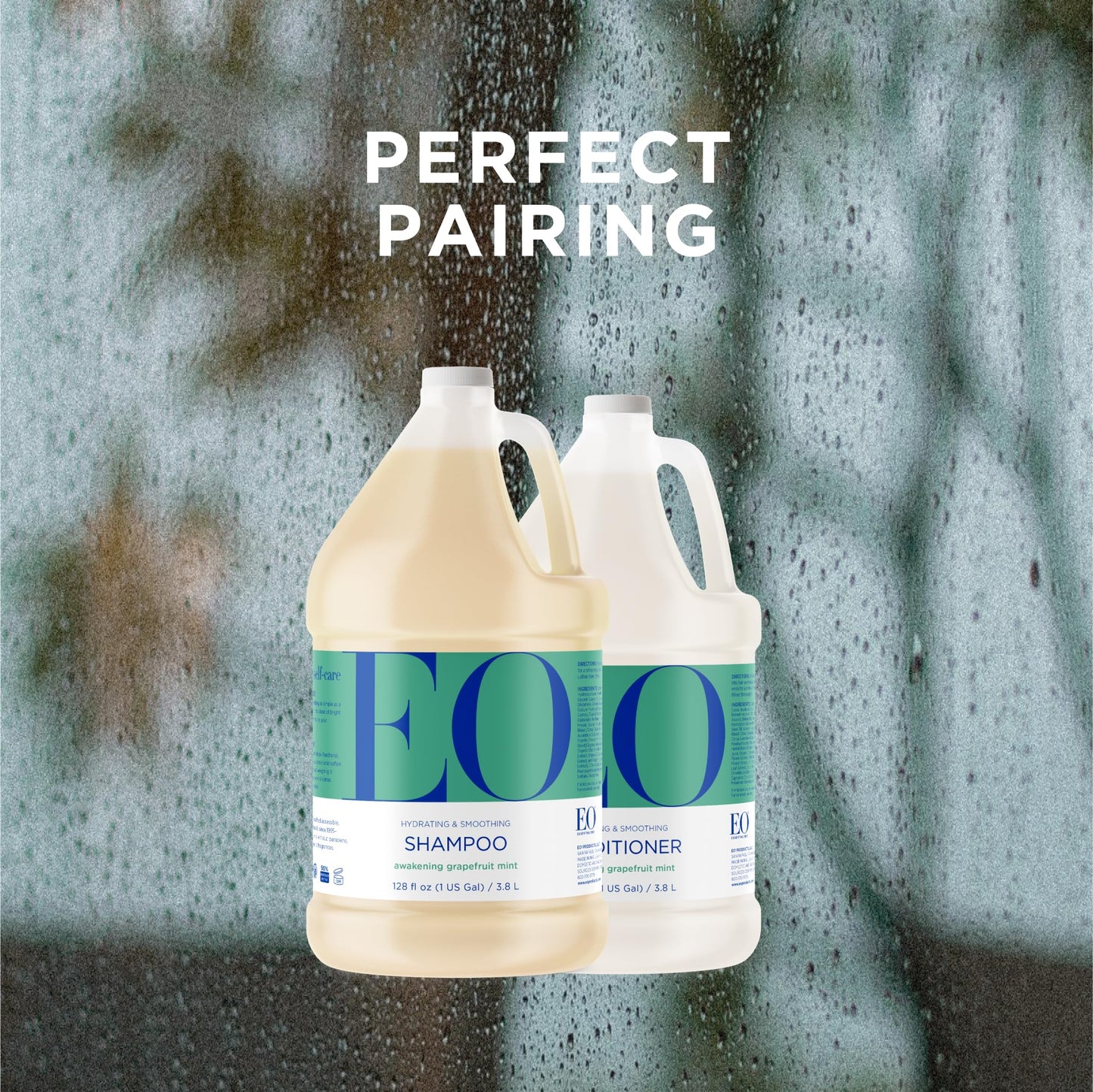 EO Shampoo and Conditioner Combo Pack, 16 Ounce Bottles (1 of Each), Grapefruit and Mint, Organic Plant Based, Hydrating & Smoothing For All Hair
