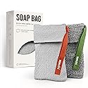 ZOMCHI 2 Pieces Different Roughness Soap Pouch and Soap Saver Pocket for Use in Shower, Body Scrubber Shower Sponge, Premium Exfoliating Soap Bag