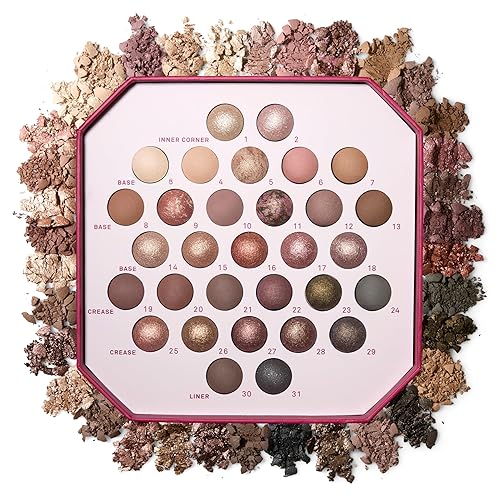 LAURA GELLER NEW YORK The Ultimate Palette Minimalism Maximized | Includes 31 Baked Eyeshadows in Classic and Marble with Matte & Shimmer Finishes