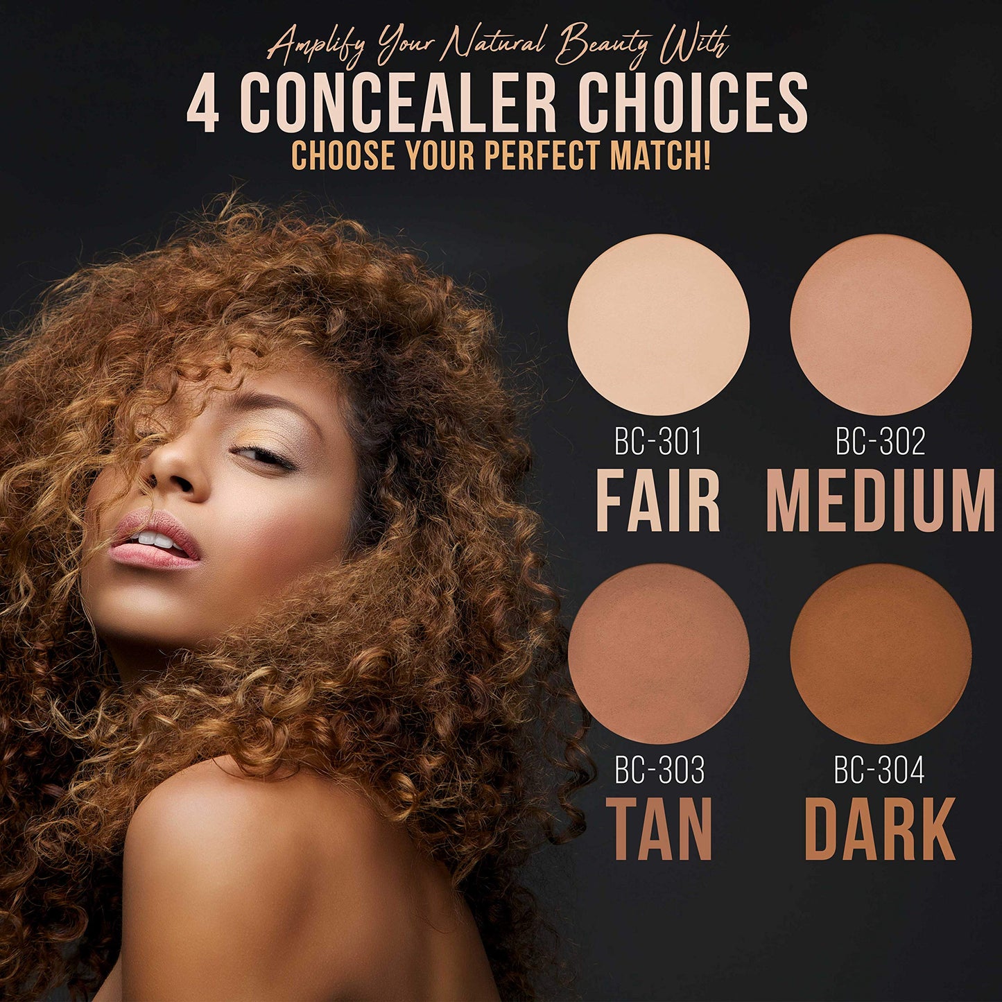 Belloccio High Definition Tan Shade Makeup Concealer 5 gram Jar - Conceal Imperfections, Hide Blemishes, Dark Under Eye Circles, Cosmetic Cream - Use