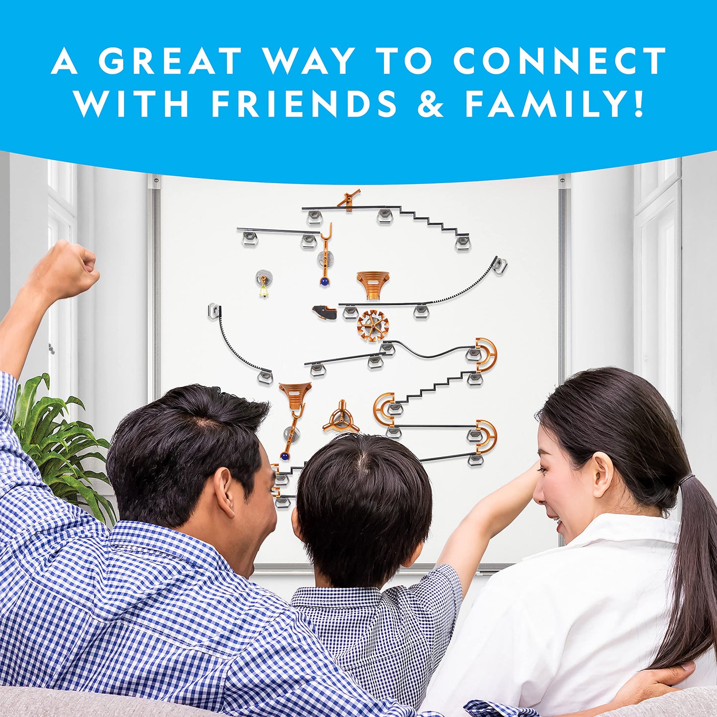 National Geographic Magnetic Marble Run 75pcs – STEM Building Set with Tracks, Trick Pieces & Marbles for Kids & Adults Marble Maze