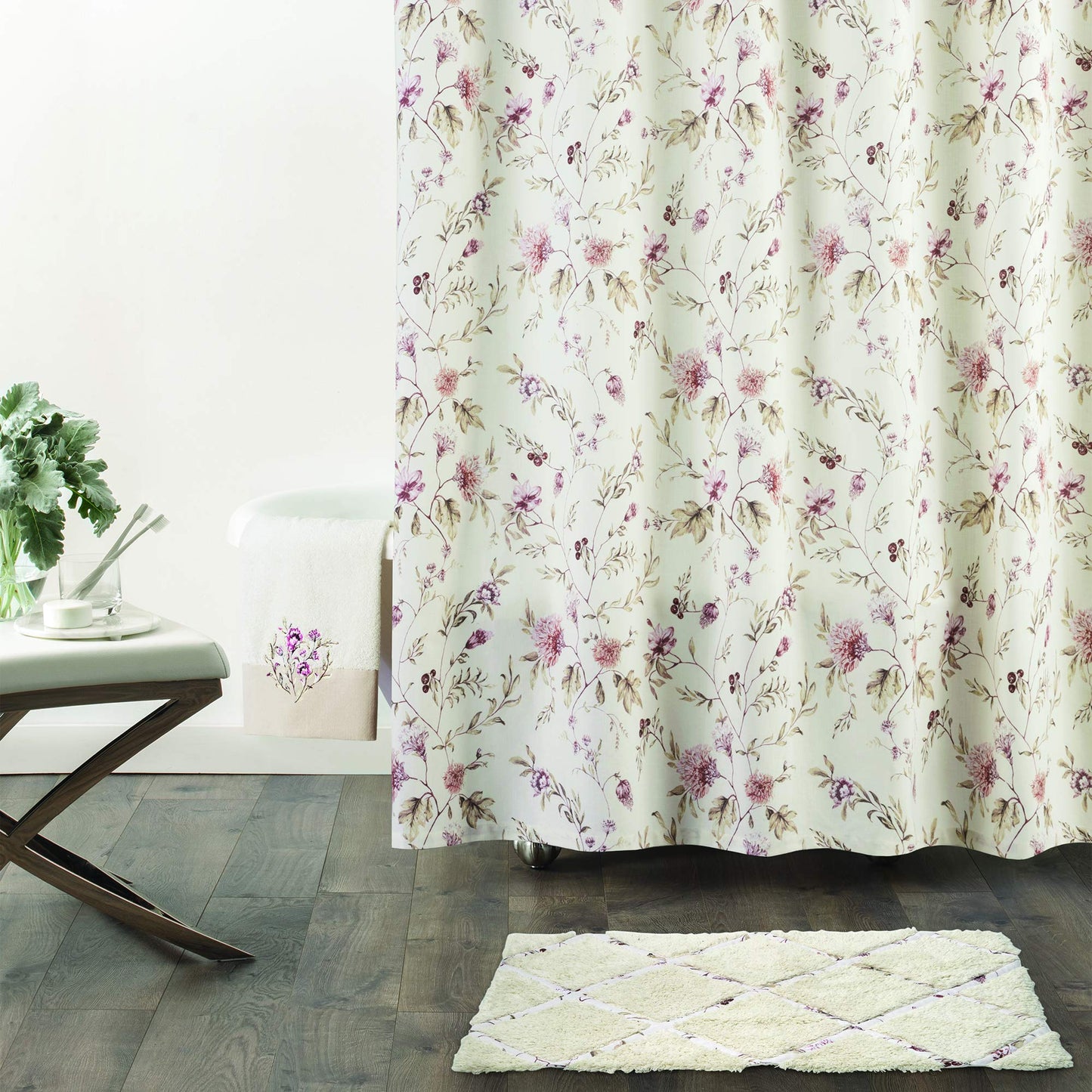 Croscill Alene Shower Curtain, 72"X72", Multi