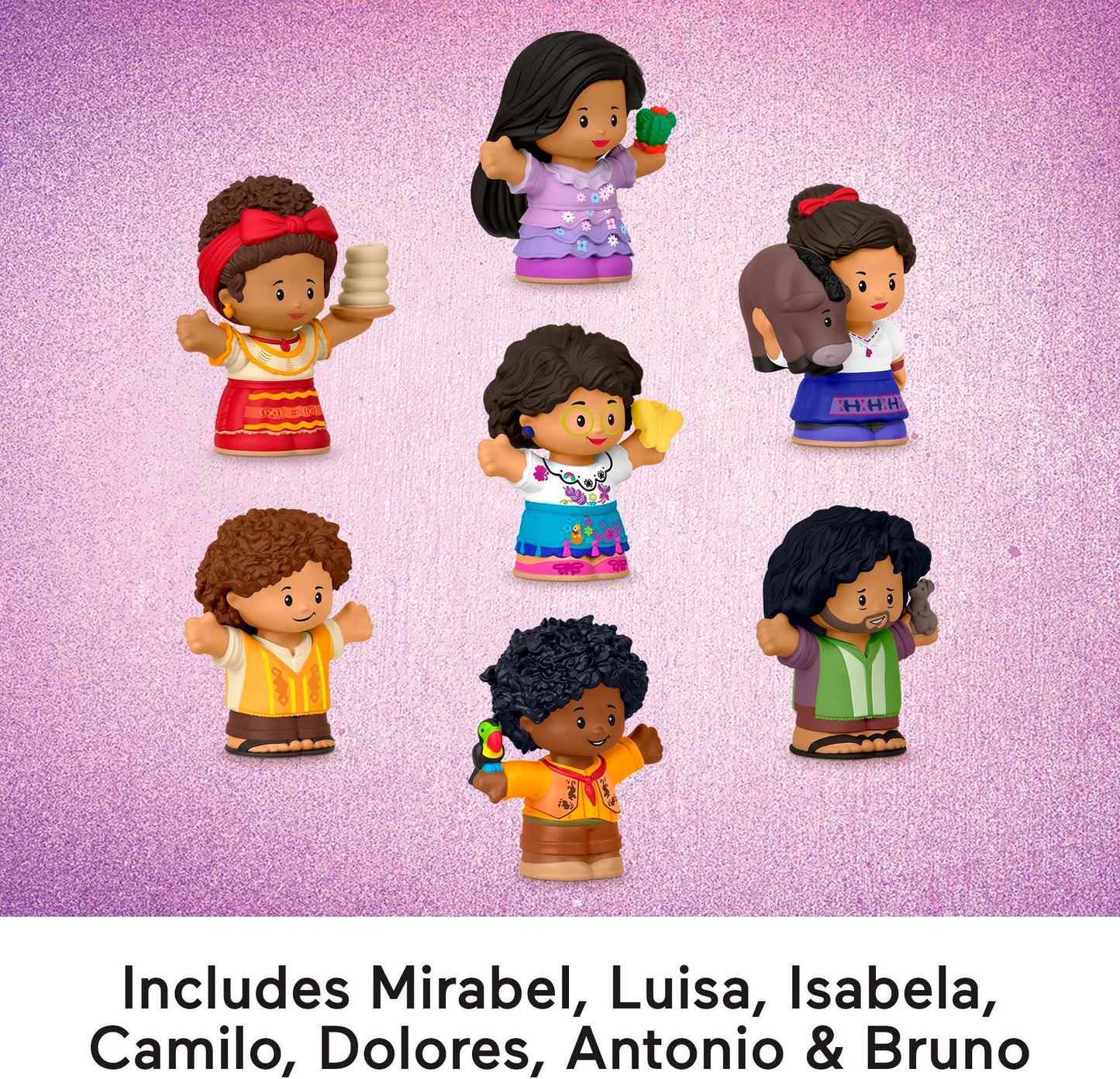 Fisher-Price Little People Toddler Toys Disney Encanto Figure Set, 7 Characters for Preschool Kids Ages 18+ Months (Amazon Exclusive)