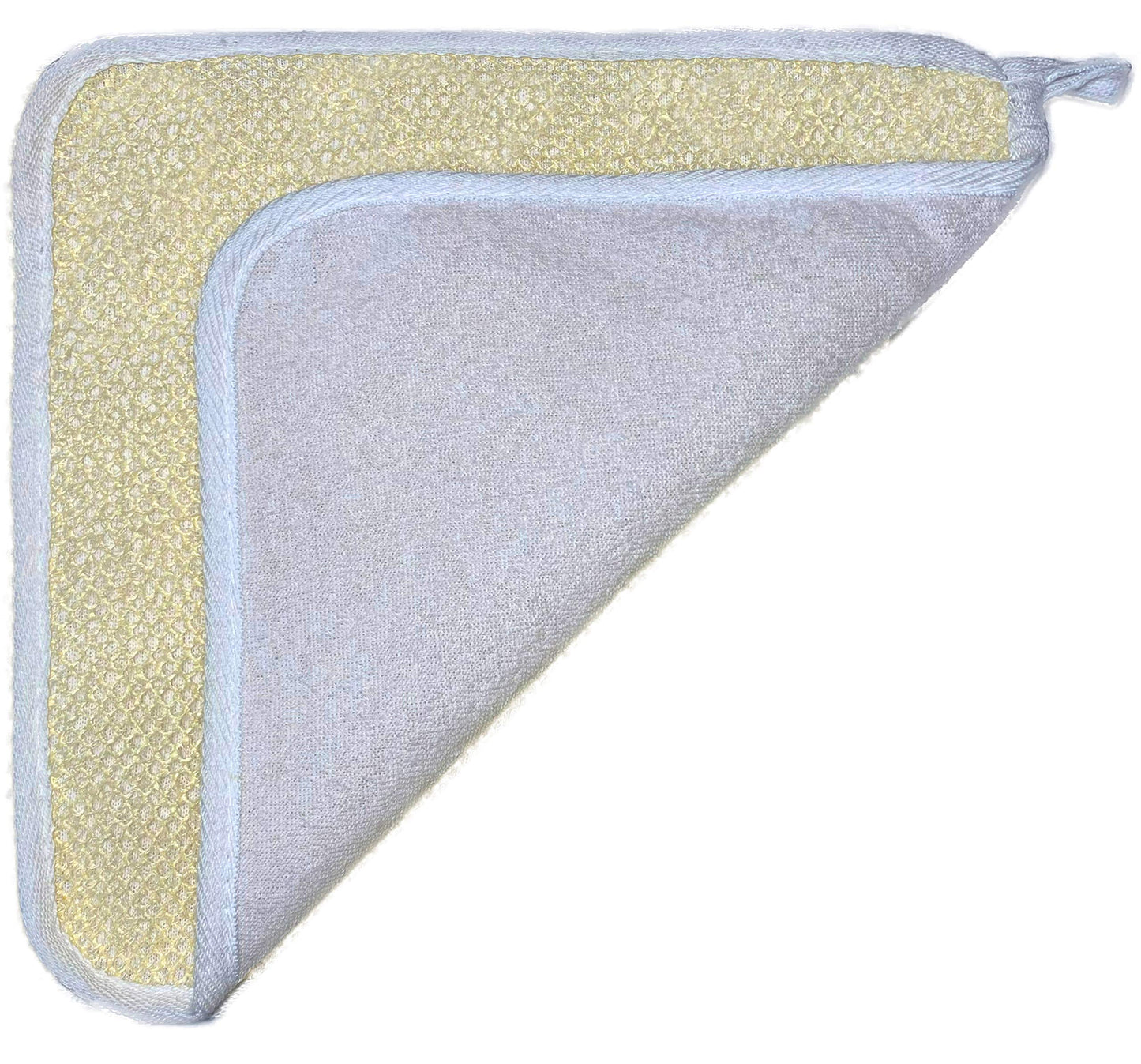 3 pcs/set Soft Weave Home Spa Exfoliating Face and Body Wash Cloths, Dual-Sided With Exfoliating Scrub and Soft Terry Cloth - Shower Scrubber - Remove