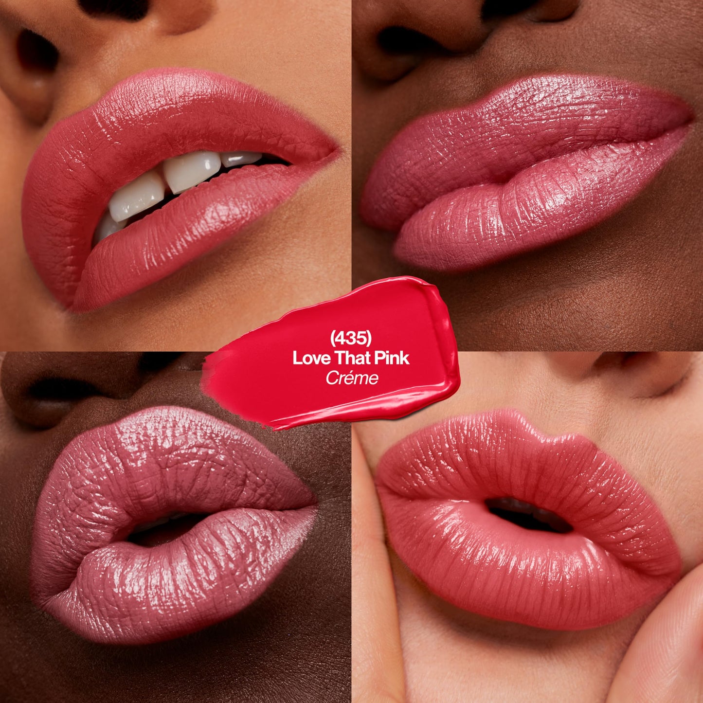 Revlon Super Lustrous Lipstick, Creamy Formula For Soft, Fuller-Looking Lips, Moisturized Feel, 435 Love That Pink, 0.15 oz
