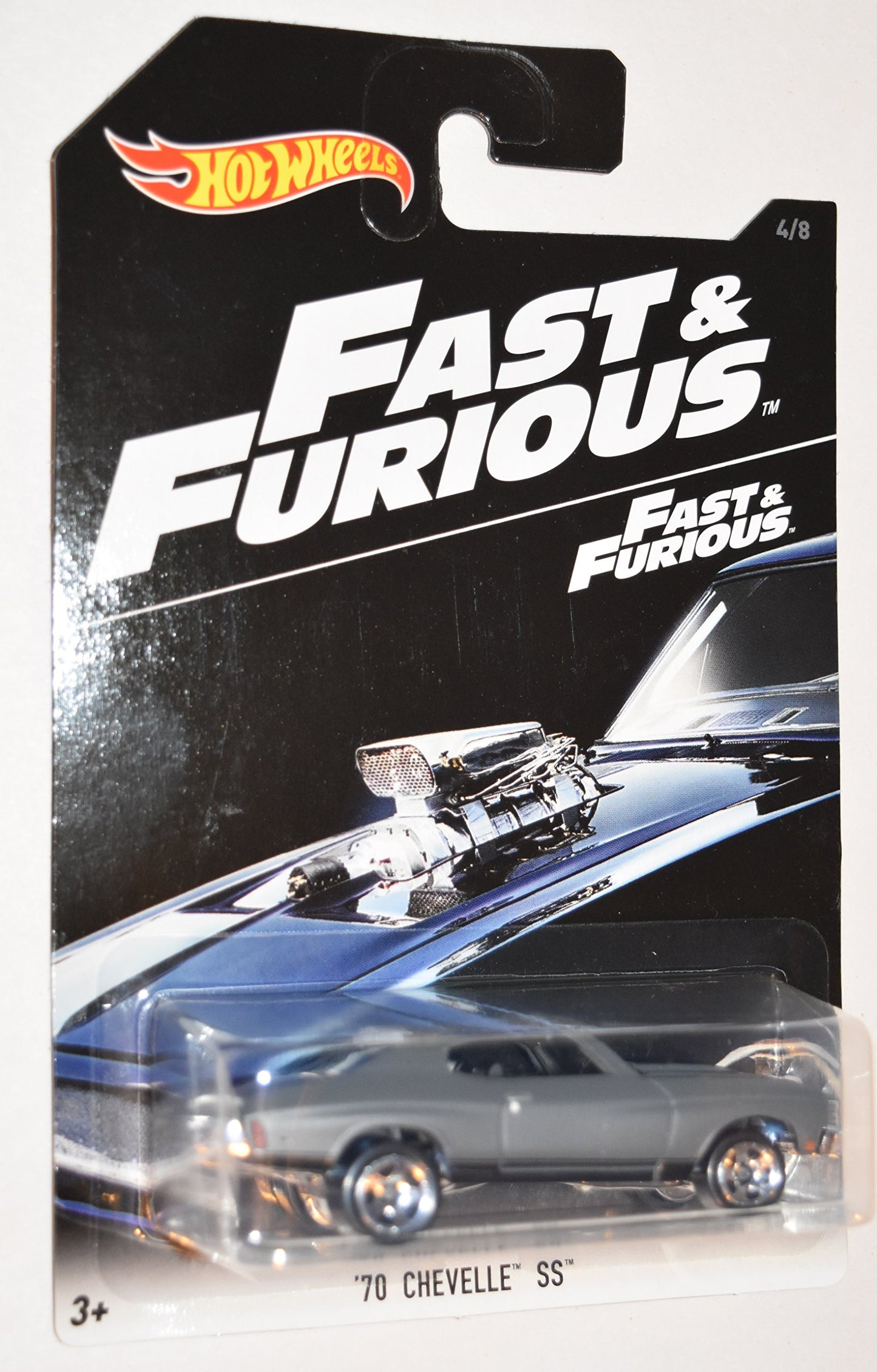 HOT WHEELS 2016 FAST & FURIOUS GRAY '70 CHEVELLE SS 4/8