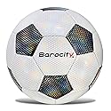 Barocity Classic Black & White Soccer Ball, Size 4, Rainbow Pattern
