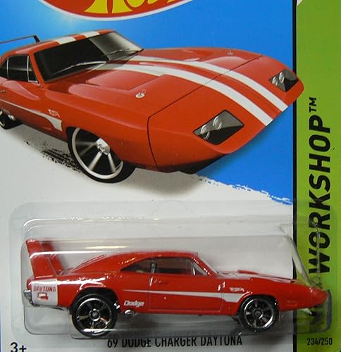 Hot Wheels HW Workshop 234/250 Red '69 Dodge Charger Daytona
