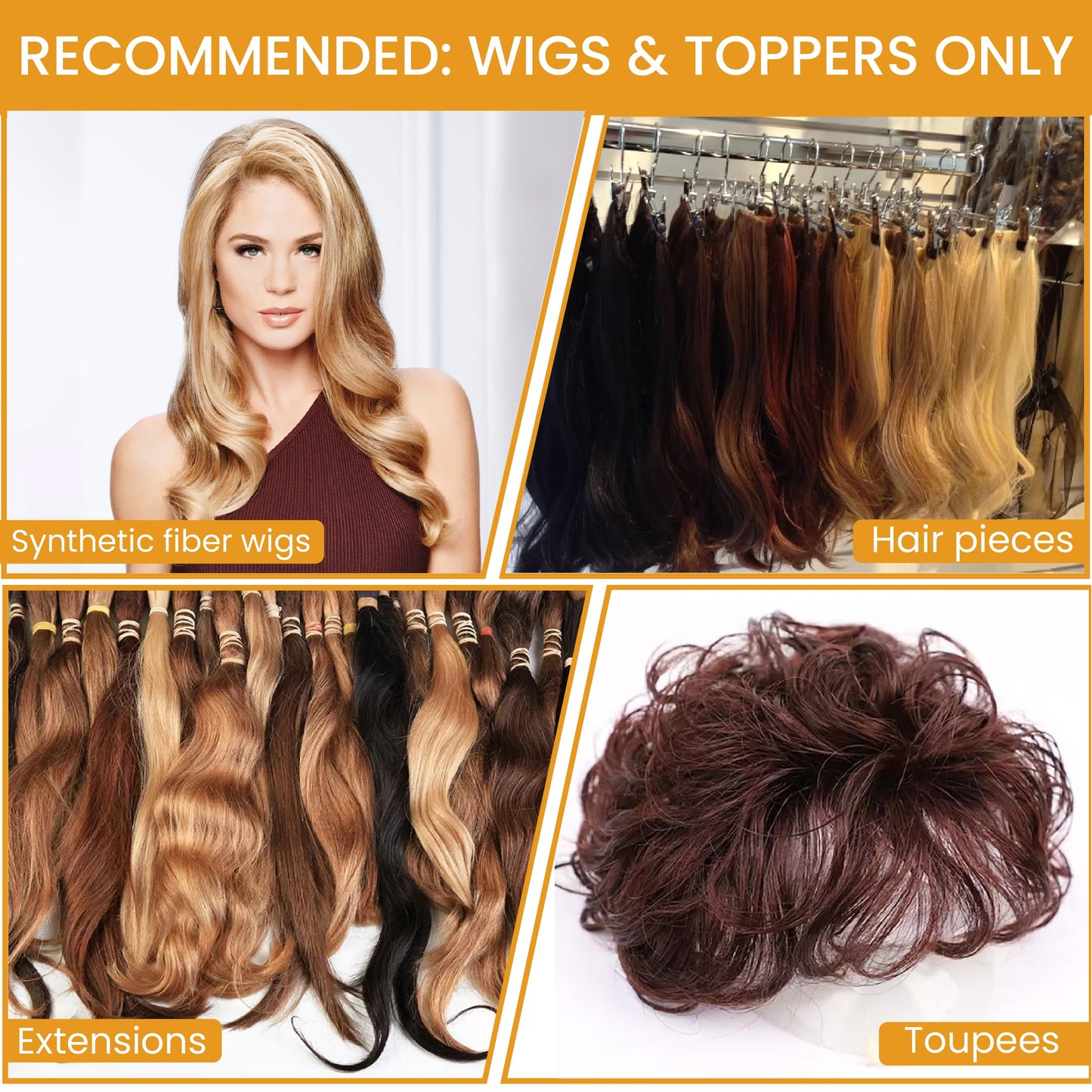 Medium Hold Hair Spray for Synthetic Wigs, Hairpieces, and Extensions - 8 fl oz